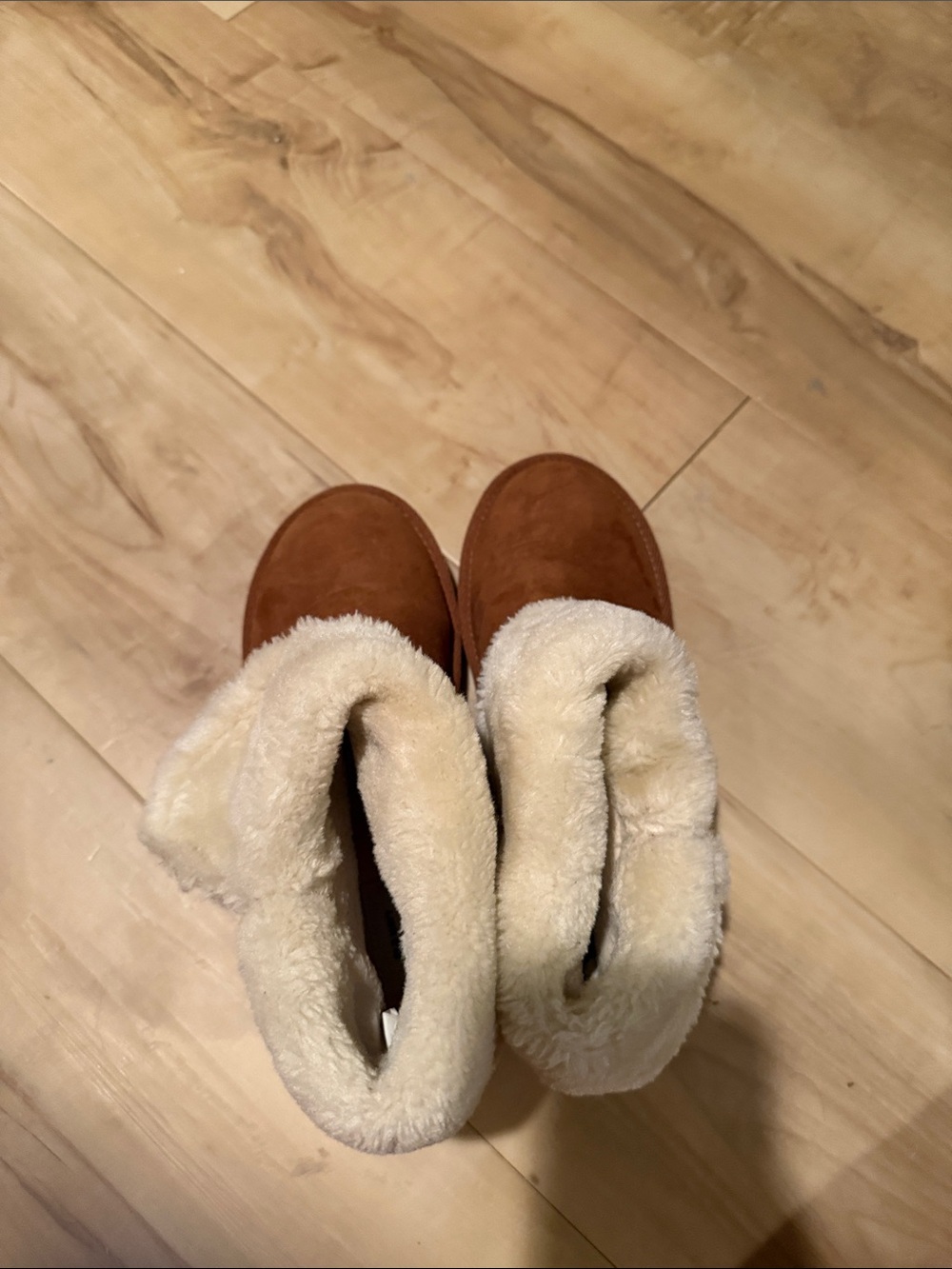 Old Navy Chestnut Brown Faux-Shearling Winter Boots